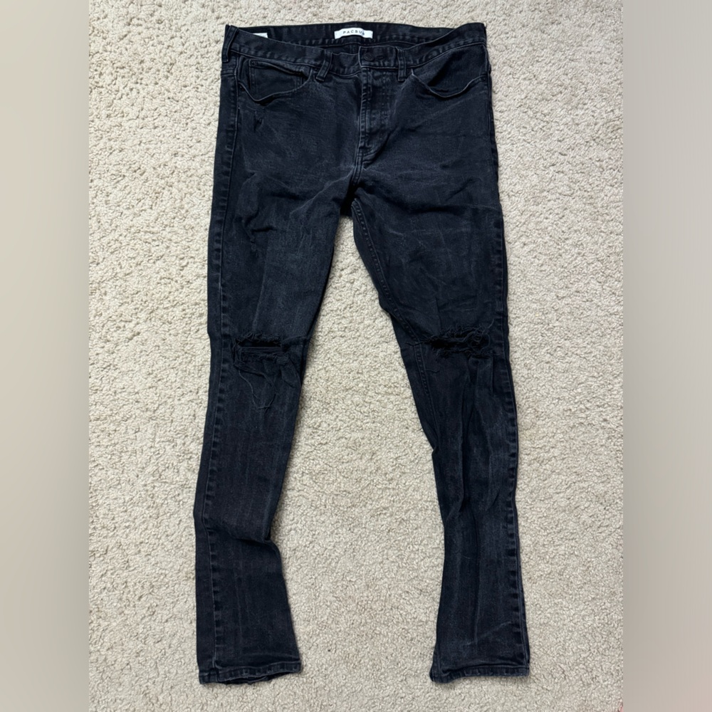 Pacsun stacked skinny ripped jeans